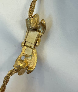 Colier vintage cu funde decorate cu cristale, cca. anii ‘80