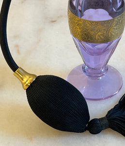 Sticlă de parfum vintage cu detalii din bronz, cca. anii ‘50