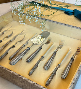 Set tacamuri Art Nouveau - Argint 800 - pentru 6 persoane