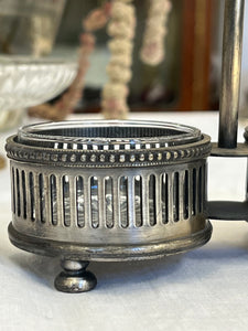 Set condimente vintage argintat, cca. anii 1960