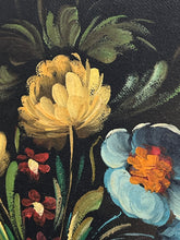 Încarcă imaginea în vizualizatorul Galerie, Tablou vintage &quot;Fiori&quot; - Virgilio, 1967, ulei pe pânză
