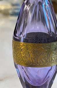 Sticlă de parfum vintage cu detalii din bronz, cca. anii ‘50