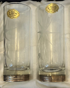 Set pahare de cristal și argint, Italia