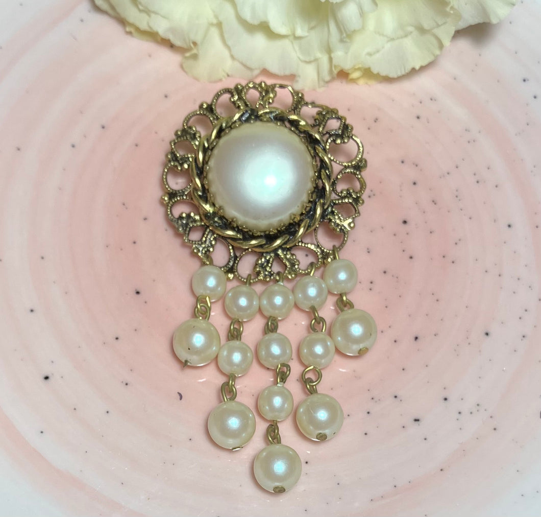 Brosa maxi cu perle
