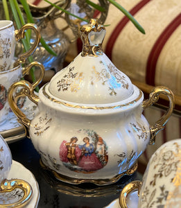 Set de ceai pentru 6 persoane, din porțelan, Limoges