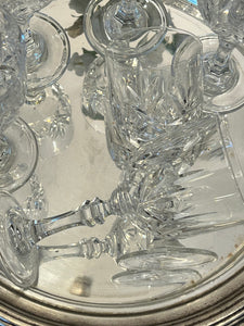 Set vintage de 6 pahare din cristal, cca. anii ‘70