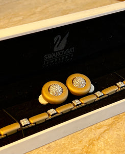 Set Swarovski placat cu aur, cca. anii ‘80