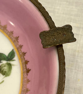 Scrumieră vintage din porțelan Limoges cu montură din bronz, cca. anii ‘50