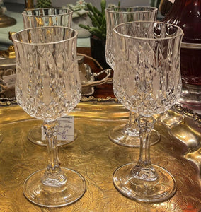 Set de 6 pahare de vin alb cristal