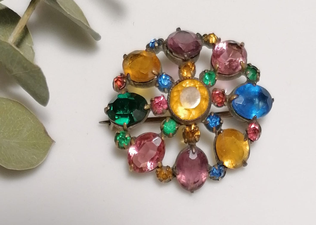 Brosa vintage multicolora